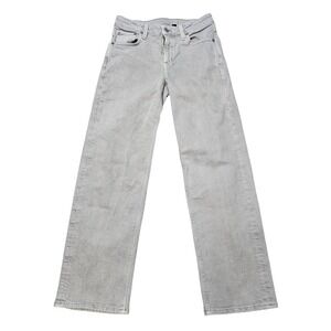 American Eagle Stovepipe Jeans Womens 00 Regular Light Grey Stretch Straight Leg
